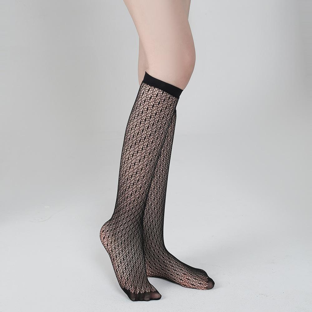 Summer Internet celebrities ins solid color calf socks women's mid tube socks anti-hook pressure slim leg socks jk socks