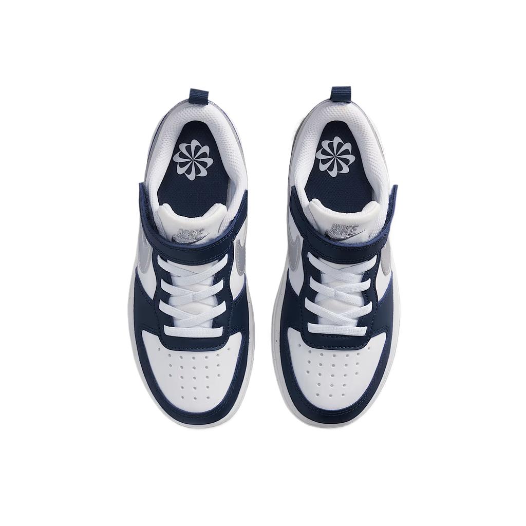 Nike Court Borough Low Recraft PS White Metallic Silver Kids Sneakers DV5457-135