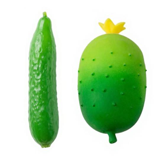 Cucumber Stress Toy Anti-Anxiety Cucumber Squeeze Toy Soft Stretchy Vegetable Fidget Sensory