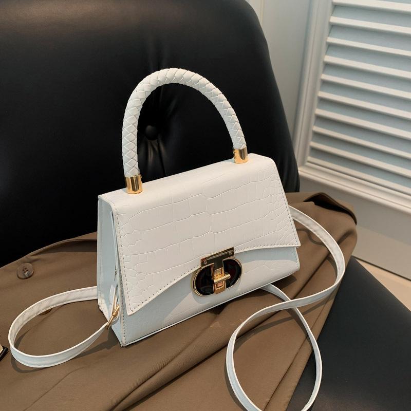 Locke Mode 2025 Winter Neu Kontrastfarben Schlicht Retro Messenger Schulter Tragbar Kleine Quadratische Damenhandtasche