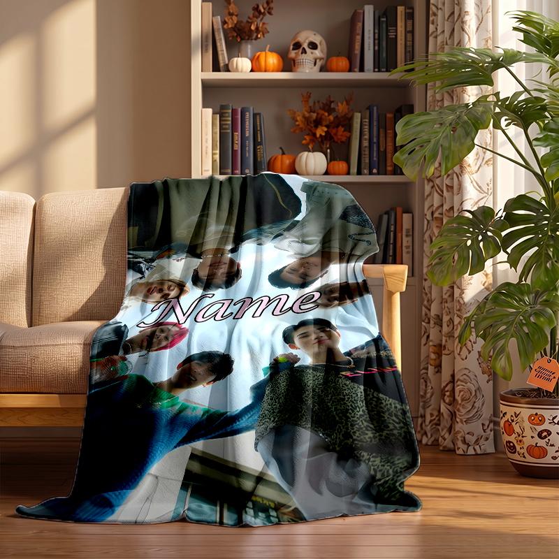 Mantas de Franela Personalizadas de ENHYPEN Suaves Cálidas Acogedoras Mantas para Decoración del Hogar Regalos Navideños