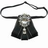 Alloy Rhinestone Bow Tie Solid Color Shirt Collar Fashion Ribbon Bow Tie  Daily