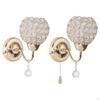 Of Crystal Sconce E27 Mount Lamp Lighting Fixture for Home Aisle Hallway