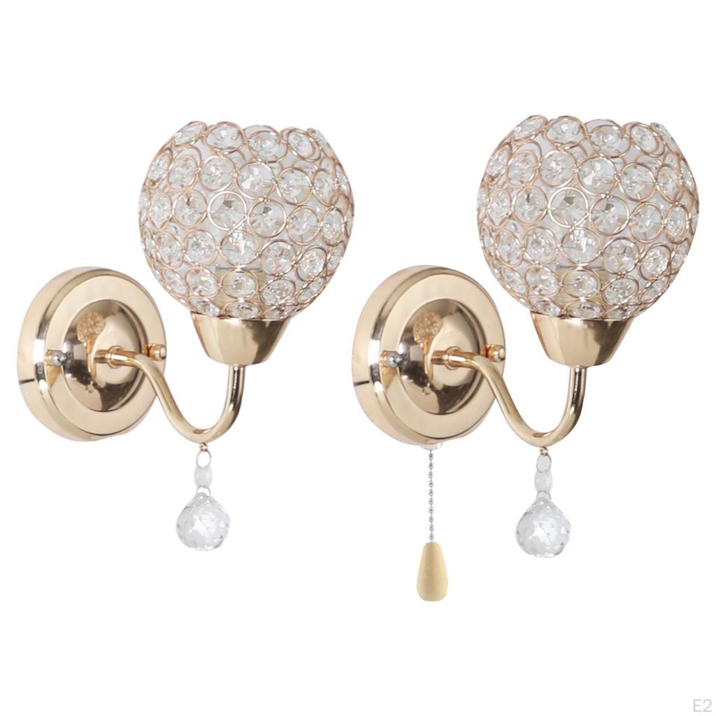 Of Crystal Sconce E27 Mount Lamp Lighting Fixture for Home Aisle Hallway