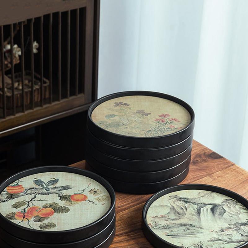 Chinese Style Tea Mat Quick-drying Water-absorbing Pottery Tea Tray Kung Fu Tea Coaster Tea Ceremony Table Tea Set Accessories