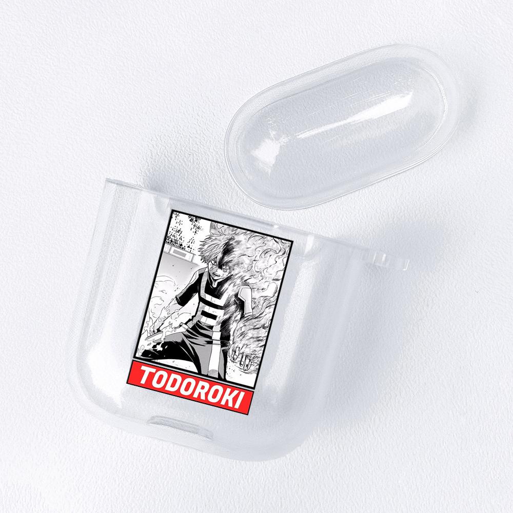 Anime My Hero Academia Figurer Gjennomsiktig Airpods-deksel for Funda Airpods 2/1 Deksel Boku No Hero Academia Mykt TPU-deksel Coque