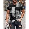 Neues Heißer Verkauf Herren T-Shirt 3D Vintage Print T-Shirts Sommer Rundhals Cool Übergroß Muskel Streetwear Kleidung T-Shirt Tops