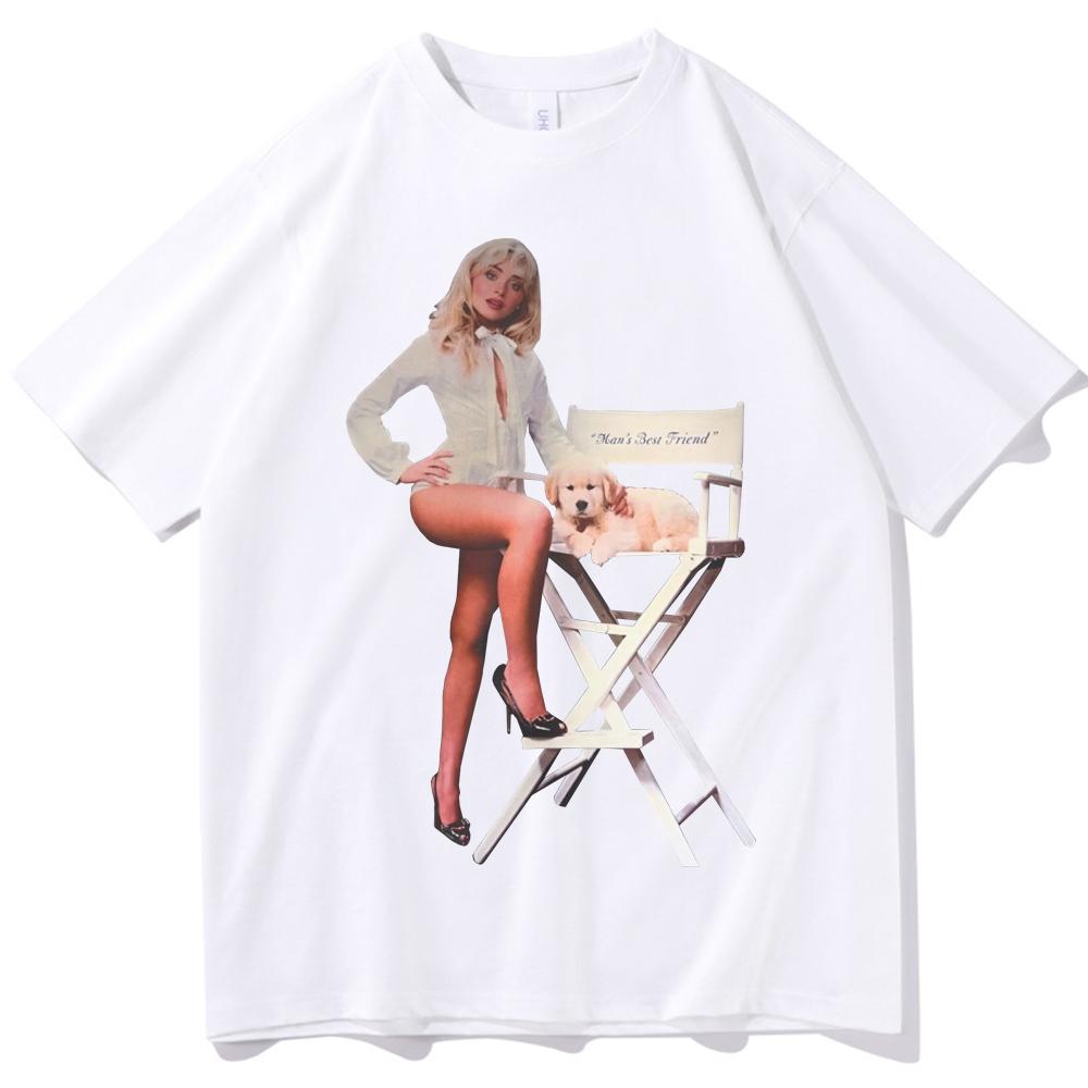 Sabrina Carpenter Best Friend T-Shirt Women Summer Female Y2K Clothing Women Cotton Harajuku Fashion Casual Streetwear Tees Tops