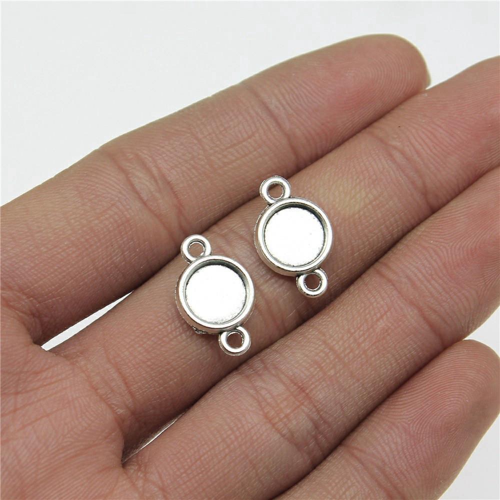 Fit Round 12mm Glass Cabochon Base Setting Tray Accessories Parts Men Jewelry New Arrivals Cheap Cute Stuff