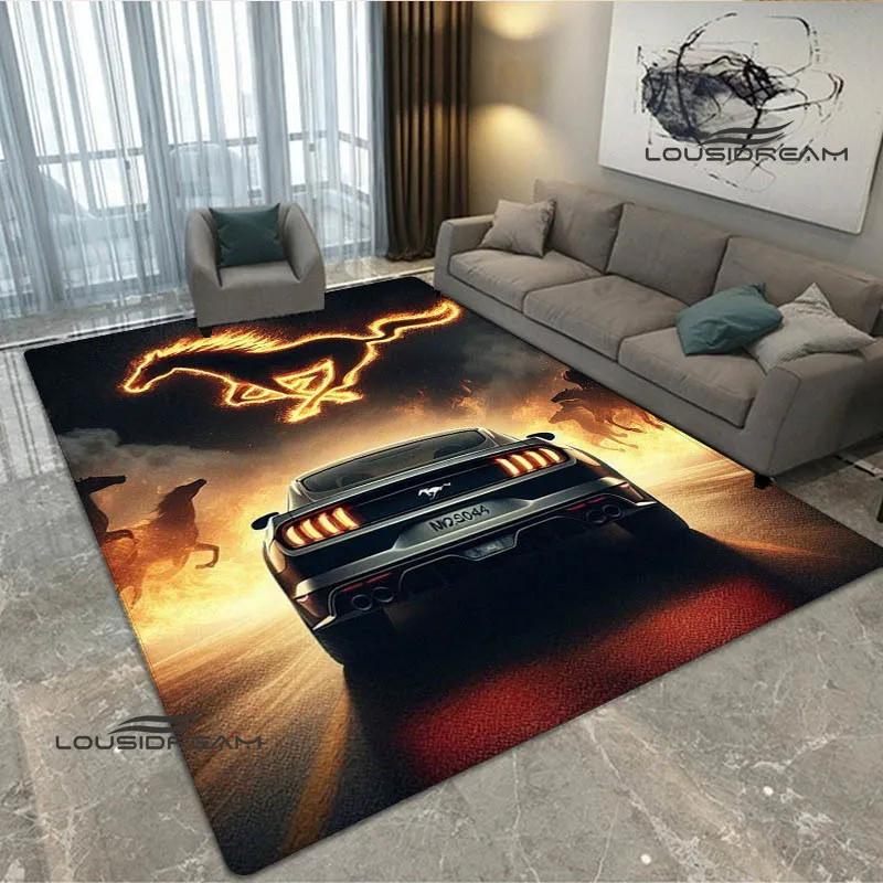3D M-Mustang car logo printed carpet kitchen mats Non -slip carpet outdoor carpets area rug bedroom decor birthday gift