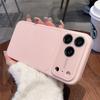Macaron Color Liquid Silicone Case for iPhone 17 Pro 16 17 15 13 14 12 Pro Max Coque Camera Protector Large Window Matte Cover