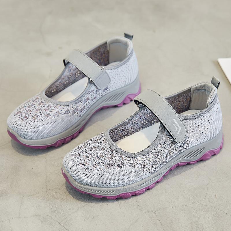 Fashion Women Sneakers Comfortable Mesh Ladies Flats Soft Platform Shoes Summer Breathable Woman Casual Walking Mom Cloth Mesh Mary