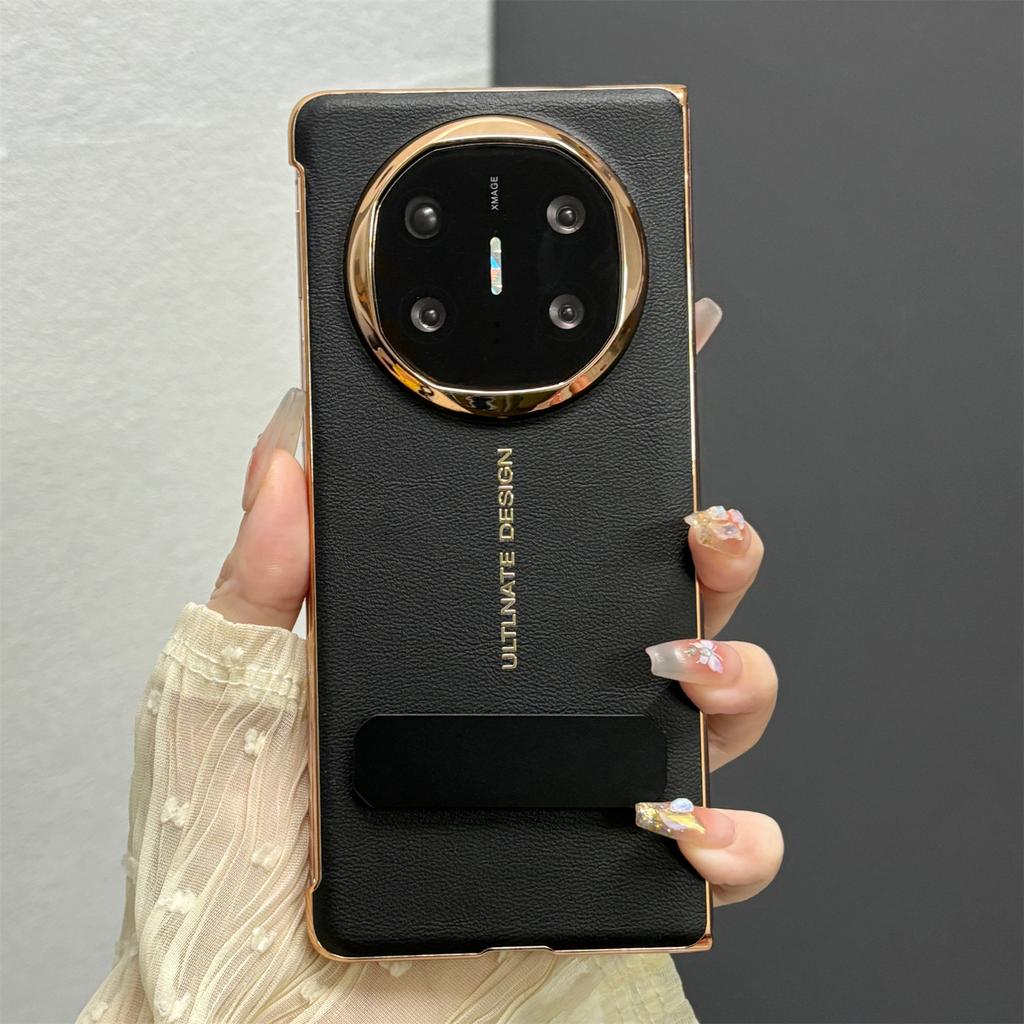 Applicable to Huawei matex1 mobile phone case electroplated plain leather x1 rear case x1 collector's edition rotating bracket XT anti-drop hard case