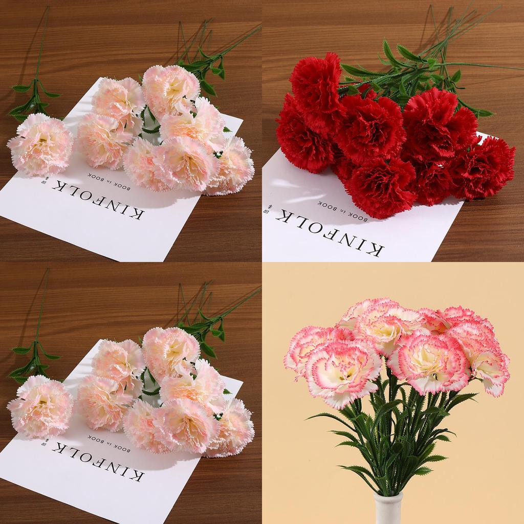 Künstliche Nelke Seidenblumenarrangement für Heim-, Büro-, Partydekoration