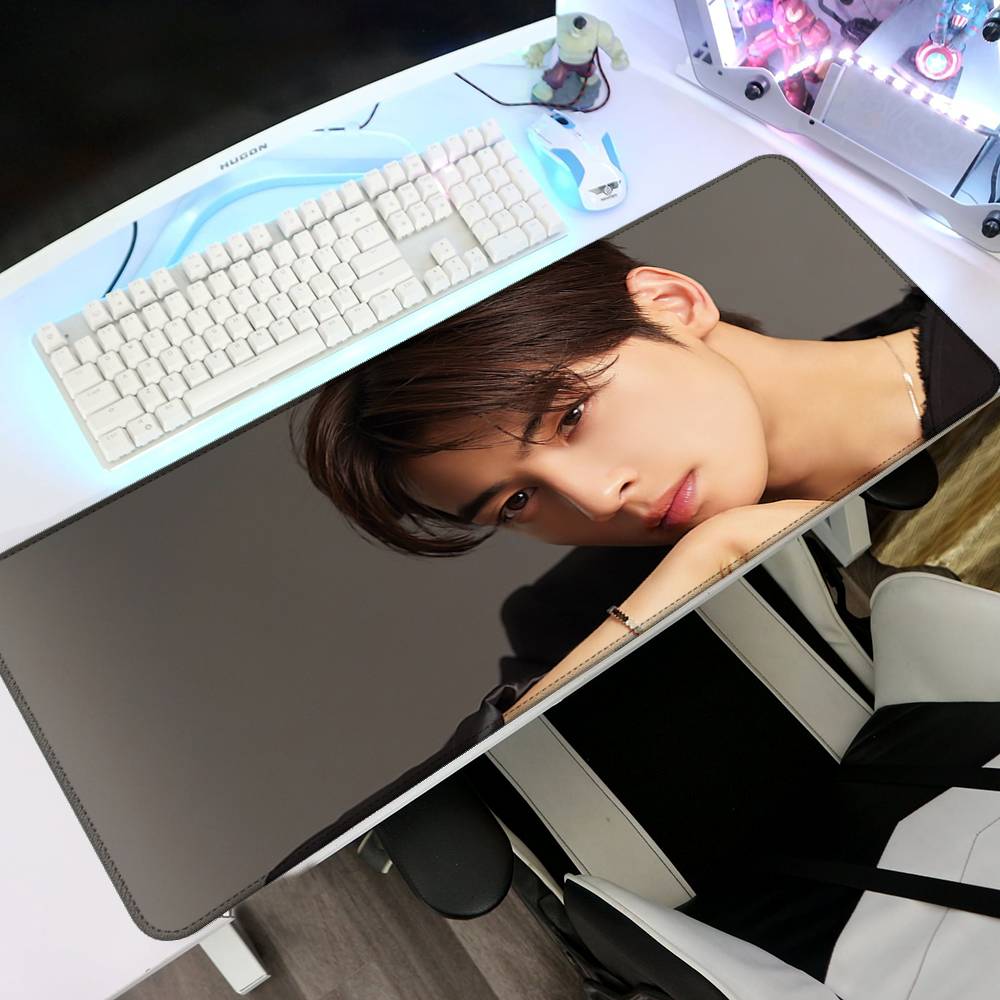 Cha Eun Woo Mouse Pad Rubber Thicken Overlock Gaming Table Mat Office Computer Keyboard Pad PC Mousepad
