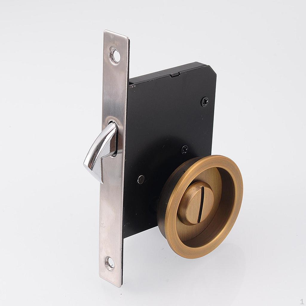Türschloss Beschläge Knauf Zimmertürriegel Verschleißfest Rund Privatsphäre für Eingang Badezimmer Tor