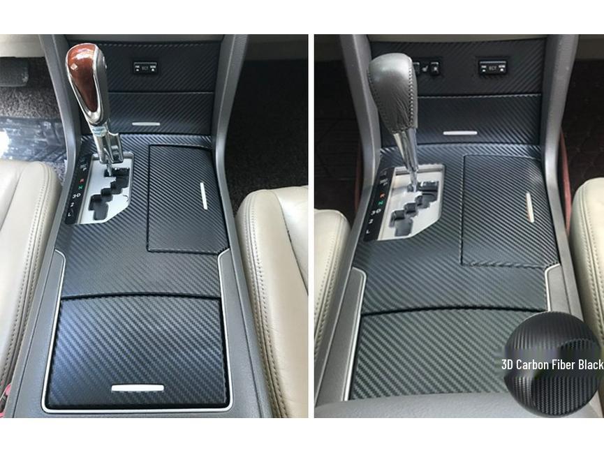 06-11 6. Gen Camry Kohlefaser Innenraum Schaltknauf Aufkleber