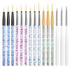 3pcs Nail UV Gel Brush Painting Pen Manicure Set DIY Ultra-Thin Line Drawing Pen Acrylic French Stripe Manicure Liner Brush Tool