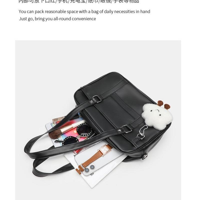 College Style Uniform Bag Two-dimensional Shoulder Bag Women's Oblique Span Bag Commuter Bag Simple Handbag