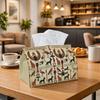 1pc Egyptian Design Tissue Holder - A Versatile Napkin Dispenser Crafted from Sturdy Polyester, Featuring a Red Historic Pattern, Ideal for Living Roo