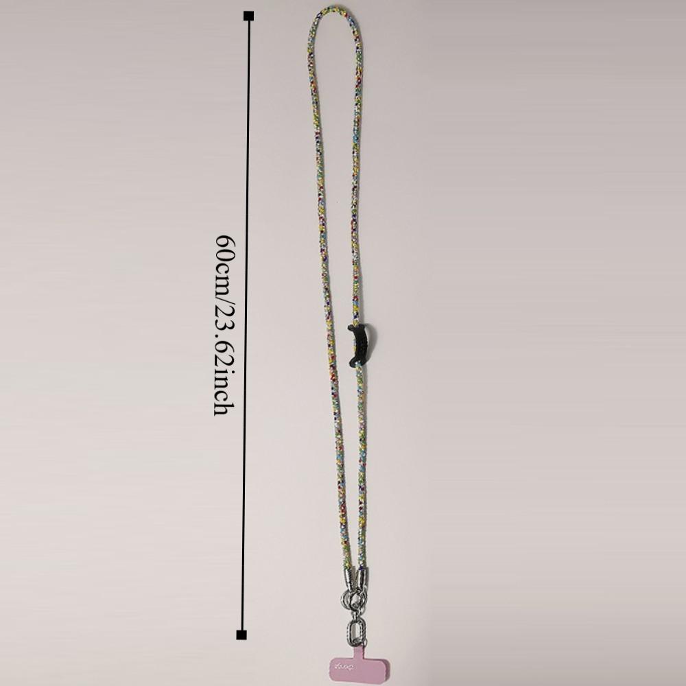 Long Style Glitter Rhinestone Phone Lanyard Hanging Cord Mobile Phone Chain Phone Case Accessories