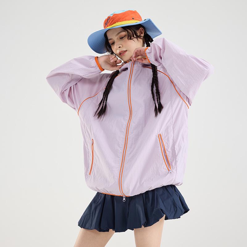 Unisex UPF50+ Macaron Color Lightweight Sun Protection Jacket: Loose Fit UV Protection Fashion. S