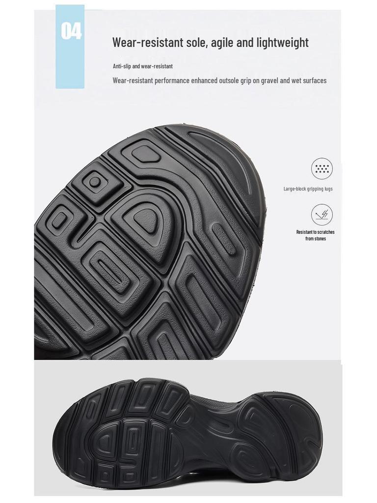 2025 Autumn Sports Casual Mesh Shoes: Breathable Black Leather for Men & Women