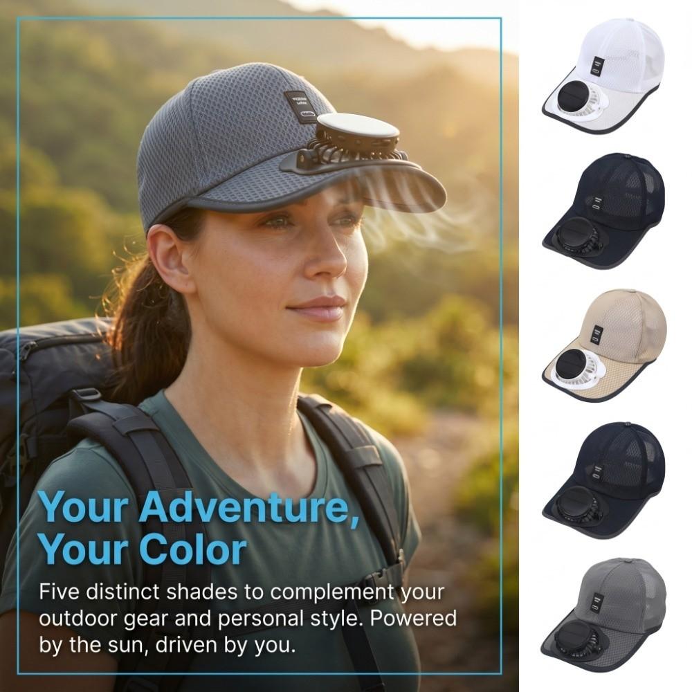 UV Protection Baseball Cap with Fan Sun Protection Summer Fan Visor Cap  Hot Weather