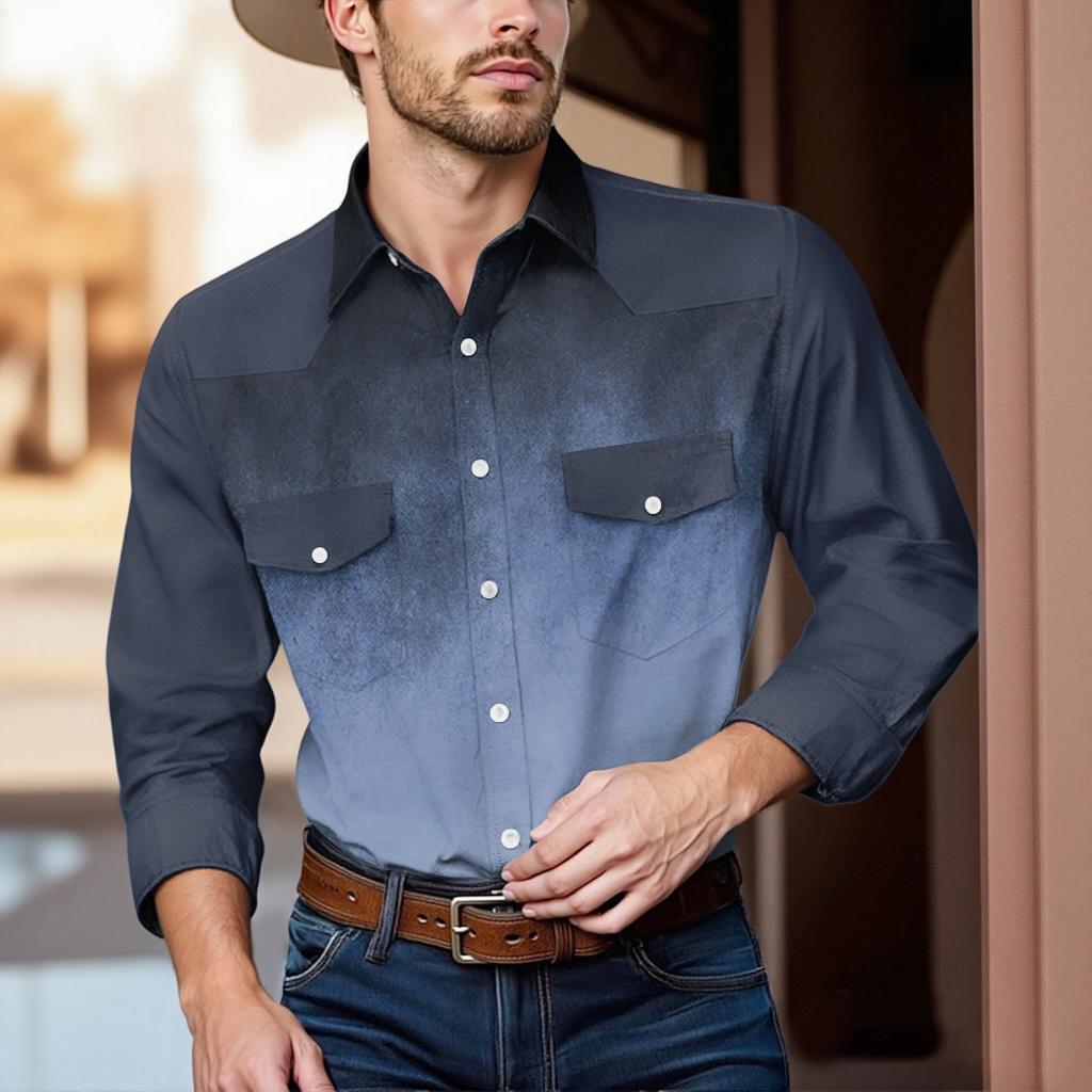 Men'S Fashionable Lapel And Shoulder Length Short Sleeved Casual Top