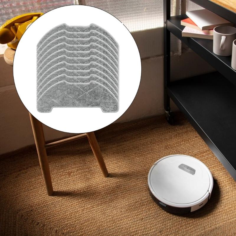 Convenient Mop Cloths Sweeping Robot Mop Cloth Sweeping Robot Replacement Part Microfiber Texture Mopping Cloths