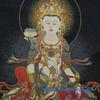 Besticktes Seidenbrokat Tangka Tibetisches Buddhistisches Thangka Bodhisattva Heimdekoration