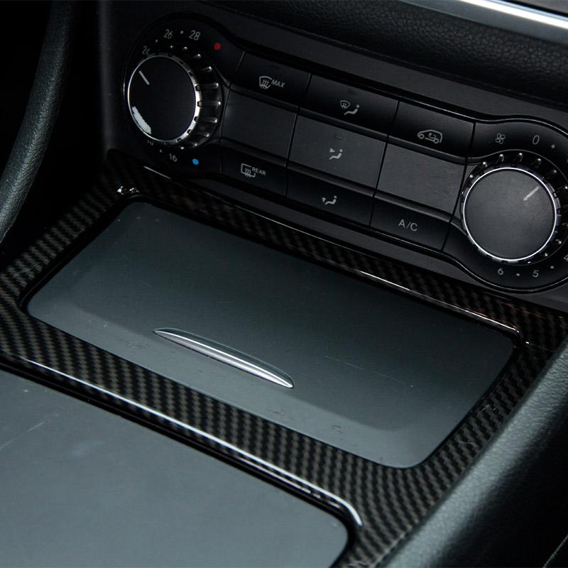 For Mercedes Benz CLA GLA A Class W117 C117 W176 2013-2018 Carbon Fiber Chrome Interior Center Storage Box Trim Ashtray Frame
