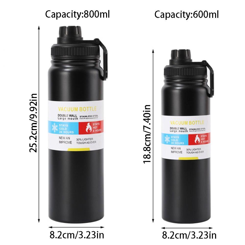 Nepropustný Izolovaný Hrnek 600/800ml Sportovní Láhev na Vodu Čajový Hrnek Termoska Proteinový Prášek