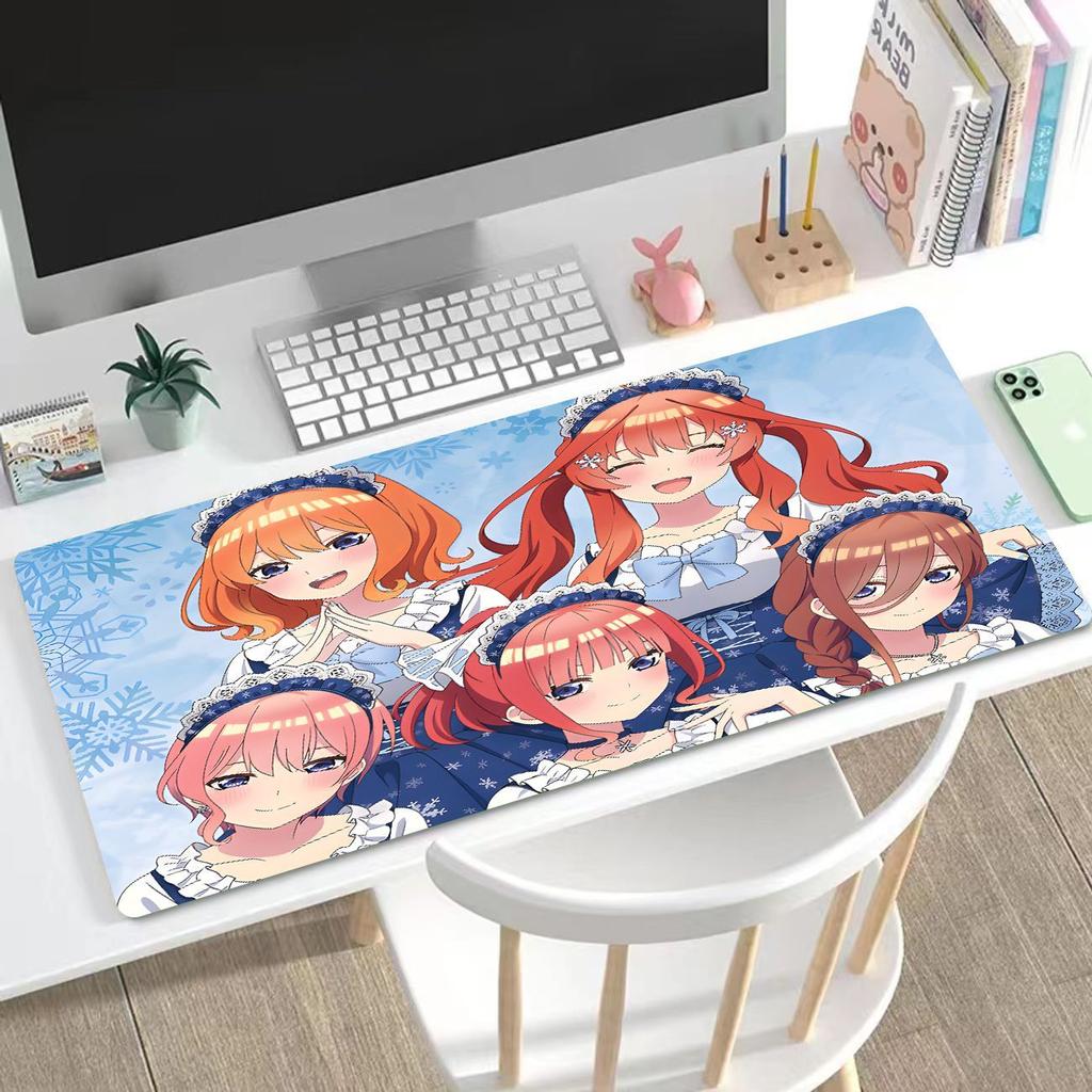 Anime "The Quintessential Quintuplets"King Size Keyboard Pad & Mouse Pad Featuring Ichika, Nino, Miku, Yotsuba, and Itsuki