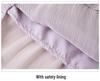 Damen Violette Perlmuttfarbene Drapierte Weitbeinige Culottes, Sommerlich Glasierte Gaze, Leichte Neun-Punkt-Hosen