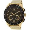 Traguardo Chronograph Gold Tone Stainless Steel Black Dial Quartz R8873612010 100M Men's Watch