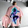 Dragon Ball Anime Pure Cotton T-shirt 2026 Summer New Color Printed Men's and Women's Street Hip Hop Casual Short Sleeve Top