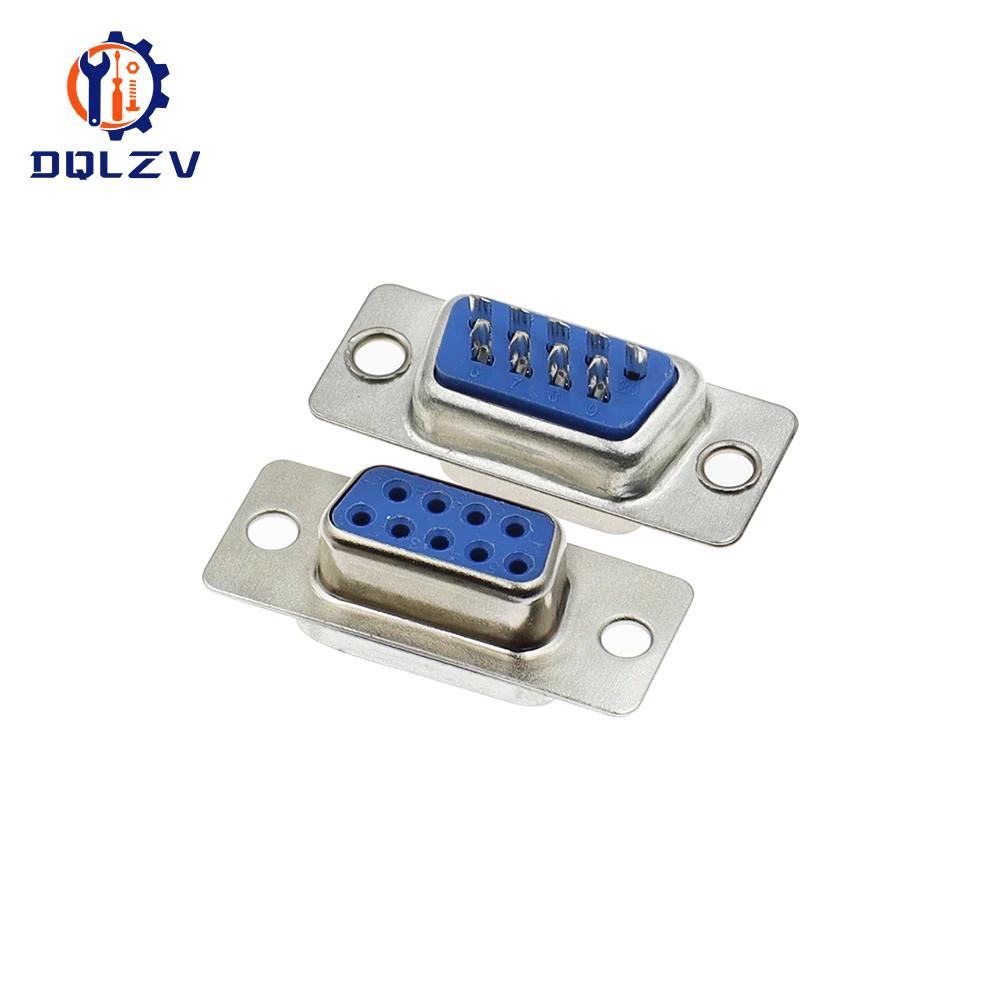 5PCS D-SUB 9 15 25 37 Pin Male Female Solder Type Connector DIP Straight Mount Serial Port Adapter 2 Rows DB9 DB15 DB25 DB37