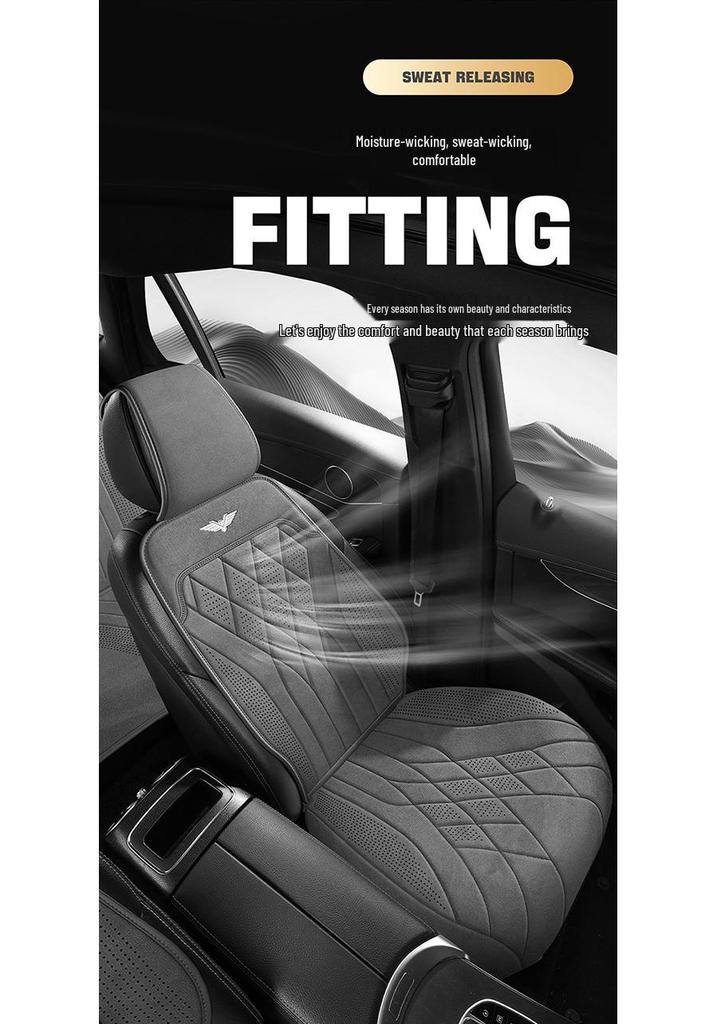 Universal Suede Car Seat Cushion for All Seasons - Fits SUVs, Sedans, and Pickup Trucks