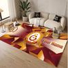 Personalized Crystal Velvet Carpet Galatasaray FC Pattern Non Slip Floor Rug
