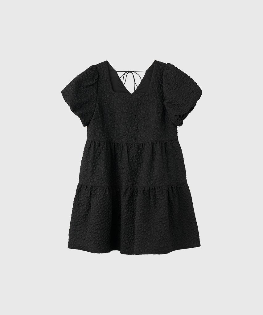 General Idea Wrinkle Volume Puff Dress [Black] / Wbe2L15503