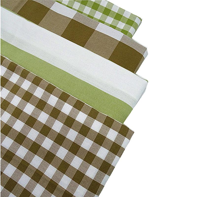1M/2M/3M Thick Cotton linen solid color Fabric - Grid stripe DIY Material for Home Textiles (by Meter)