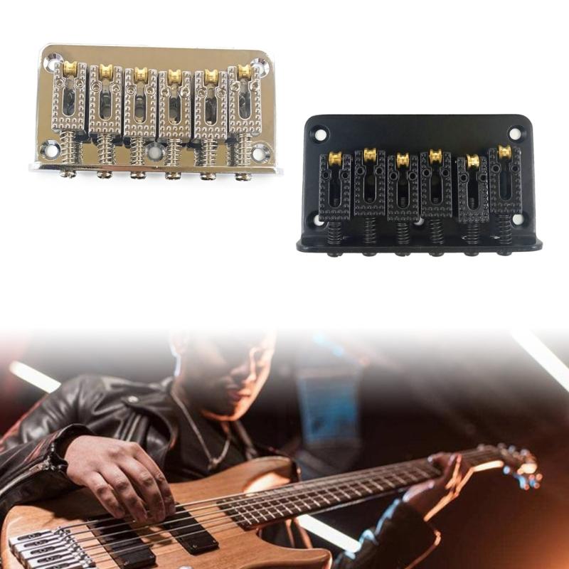 78mm Top Load Tailpiece Guitar Roller Saddle Bridge Hardtail with Screws & Wrench 6 String Guitar Bass Replacement Parts