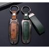 Car Zinc Alloy Leather Key Case Cover Holder for Tesla Model 3 Model S Model Y Model X Protector Keychain Interior Accessories