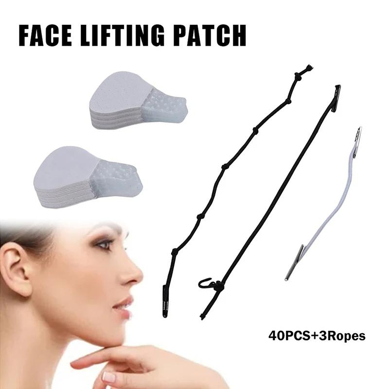 40/80Pcs Per Set Instant Invisible Face Stickers Neck Eye Double Chin Lift V Shape Tapes Makeup Facelifting Patch Adhesives