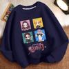 Children's Loose Demon Slayer Hoodie, Spring and Autumn Boys' and Girls' Casual Round-neck Coat