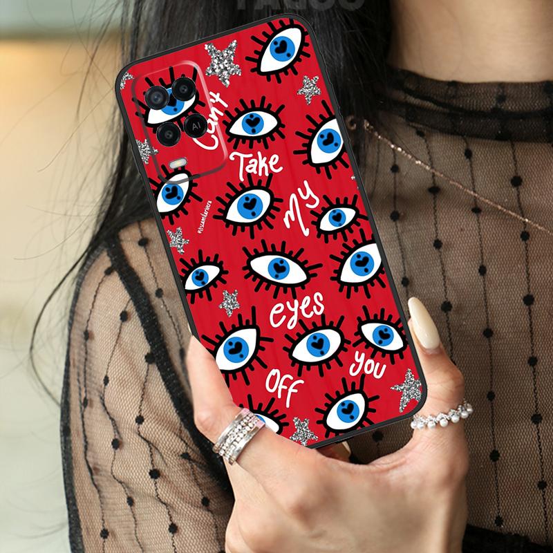 Lucky Eye Blue Evil Eye Print Case For Oppo A80 A60 A40 A17 A57 A77 A74 A54 A94 A78 A98 A18 A38 A58 A96 A76 A16 A15 A5 Pro