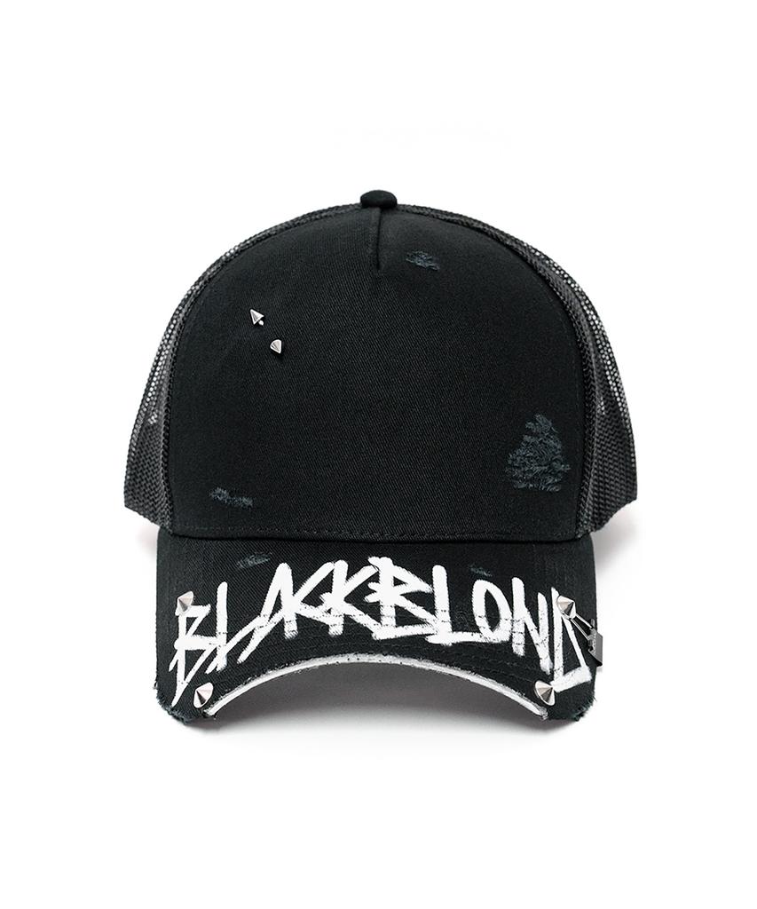 BLACKBLOND Vividi Graffiti Logo Trucker Mesh Cap (Black)