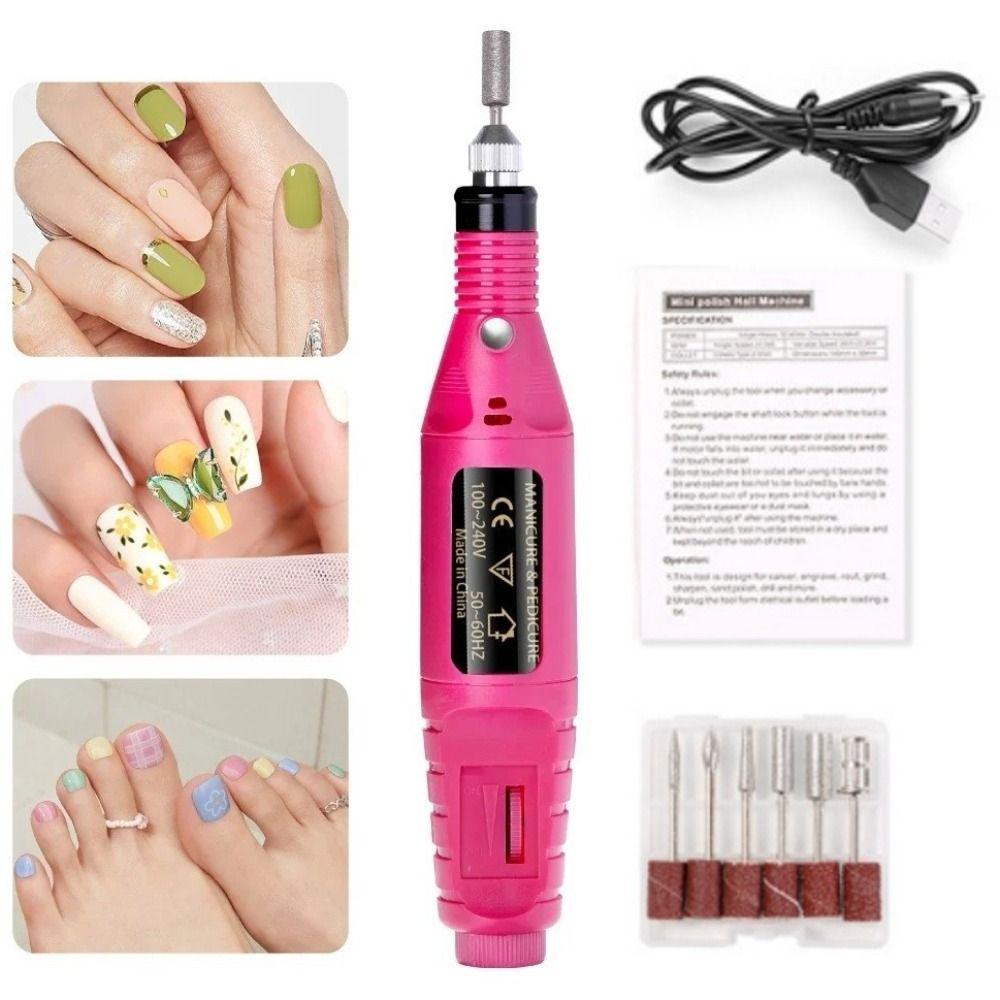 High-Speed Electric Nail Drill Machine Portable Manicure Mill Equipment  Nail Art Tools