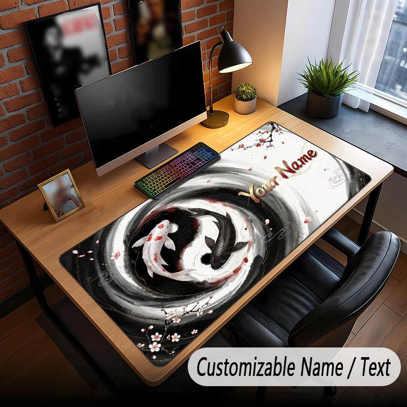 Music General Theme Custom Mouse Pad Personalized With Name Text Customized Desk Mat For Office Home Decor